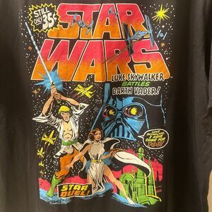 Star Wars Luke SkyWalker Battles Darth Vader Mad Engine XL Black Men's T Shirt